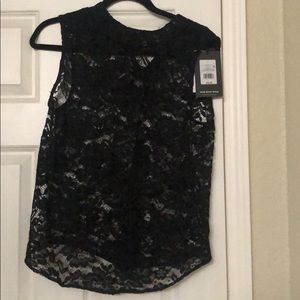 NWT. Lace shirt. High neck